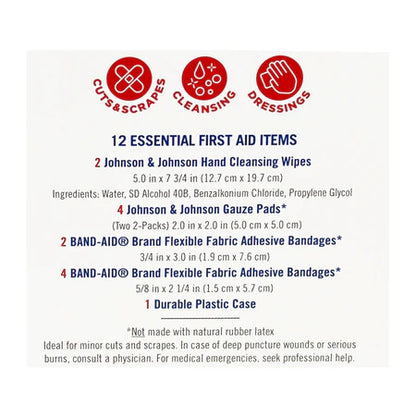 First Aid Kit Johnson & Johnson – 12 Pieces
